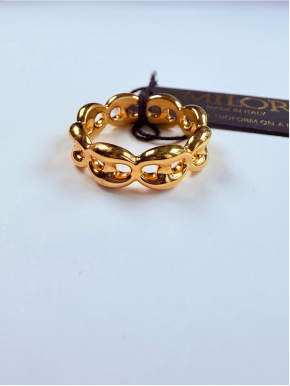 Gold Link Chain Band Ring - MILOR